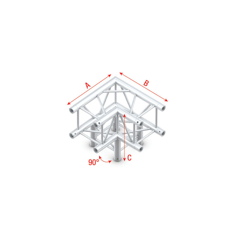 Pro-30 Square F Truss - Corner 3-way