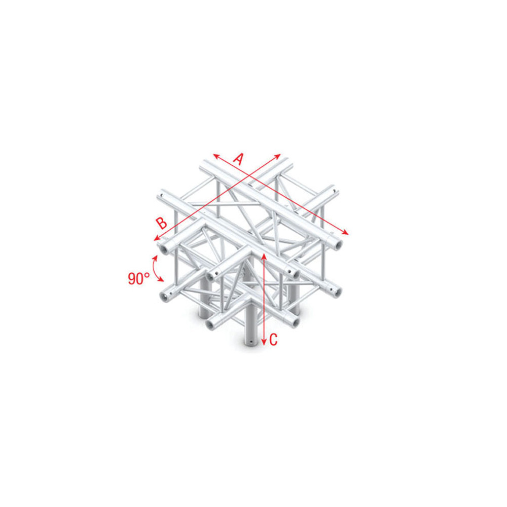Pro-30 Square F Truss - Cross + Down 5-way