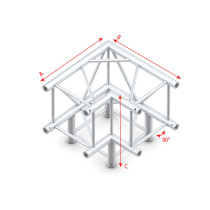 Pro-40 Square F Truss - Corner 3-way 90°