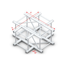 Pro-40 Square F Truss - Cross 4-way