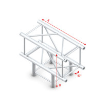 Pro-40 Square F Truss - T-Cross 3-way