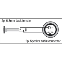FSA03 - Jack female locking to Speaker 2P male