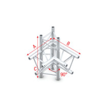 Pro-30 Triangle F Truss - Corner up/down - right - 74 cm