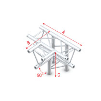 Pro-30 Triangle F Truss - T-Cross + down 4-way - 71 cm