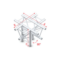 Pro-30 Triangle F Truss - Cross + down - 5-way - apex down - 71 cm