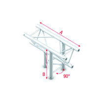 Pro-30 Triangle F Truss - T-Cross vertical - 3-way - apex down - 50 cm