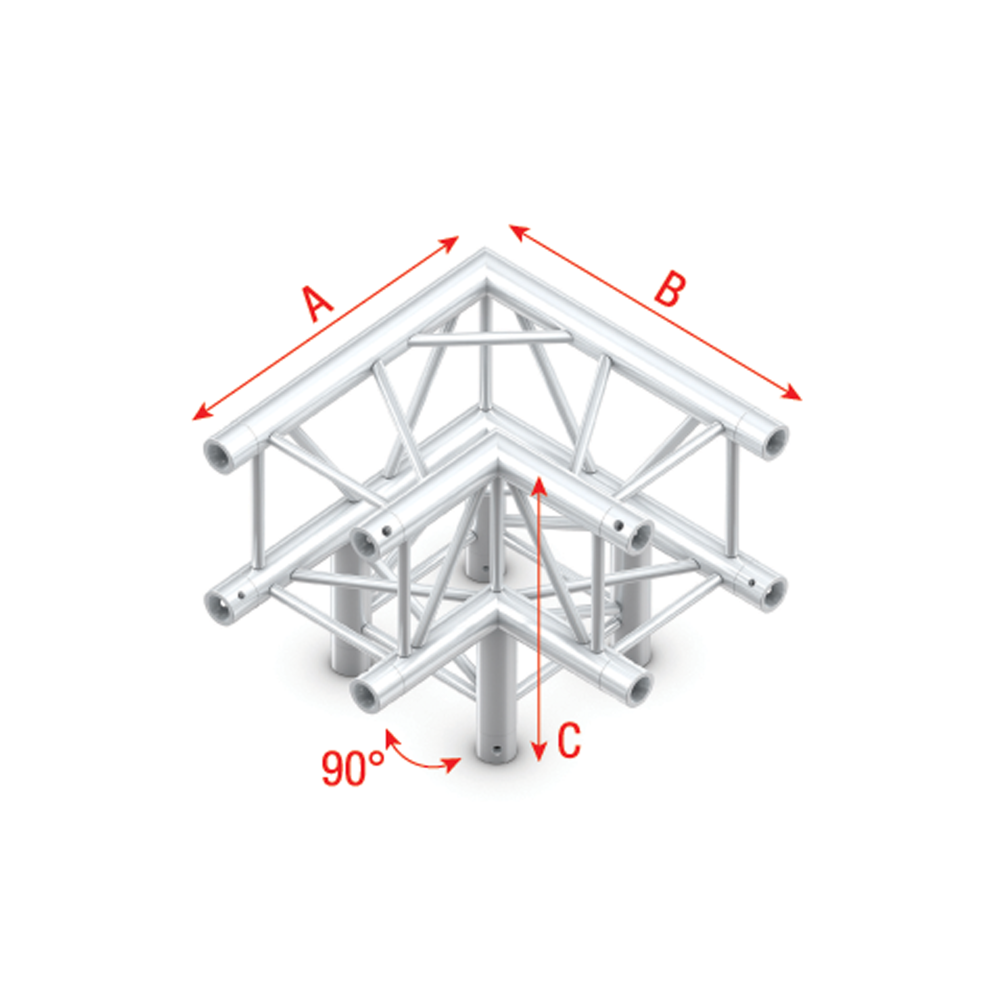 Pro-30 Square G Truss - Corner 3-way