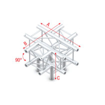 Pro-30 Square G Truss - Cross + Down 5-way -71cm