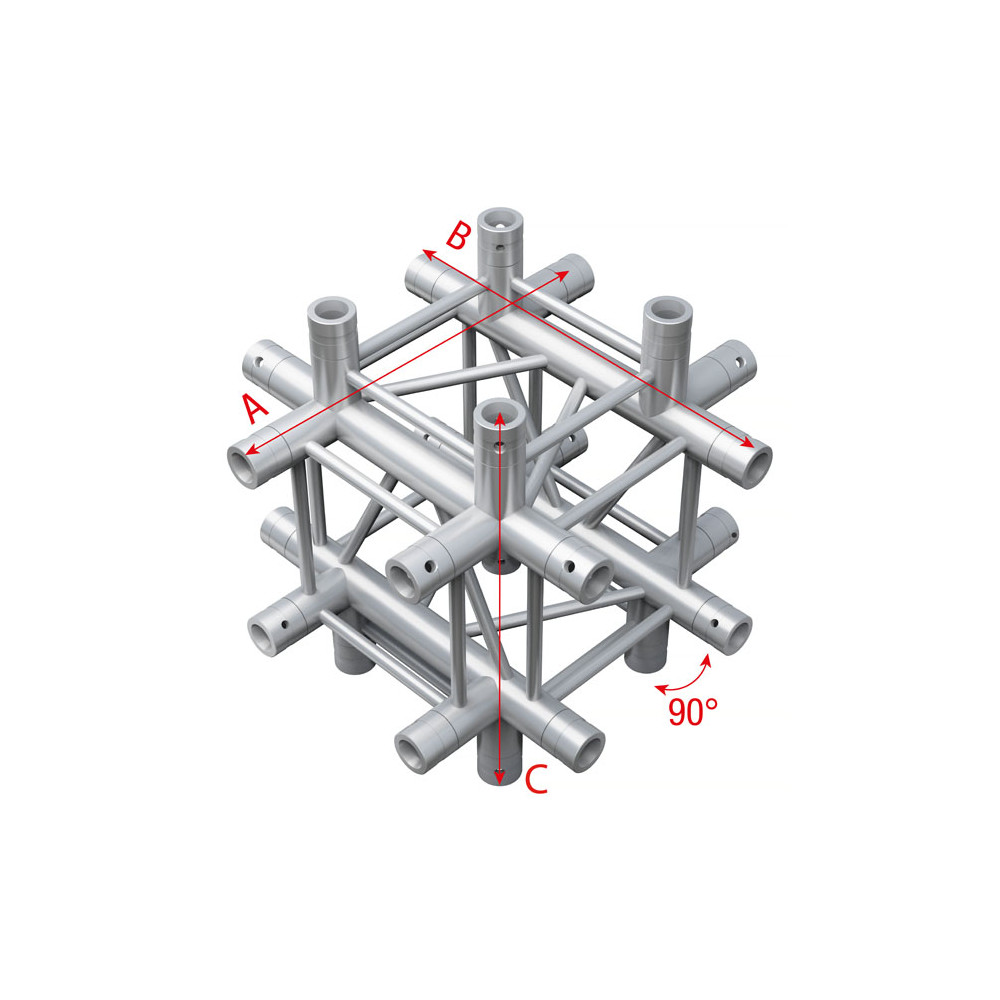 Pro-30 Square G Truss - Cross up/down 6-way - 50 cm