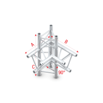 Pro-30 Triangle G Truss - Corner up/down - left - 74 cm