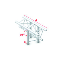 Pro-30 Triangle G Truss - T-Cross vertical 3-way - apex down - 50 cm