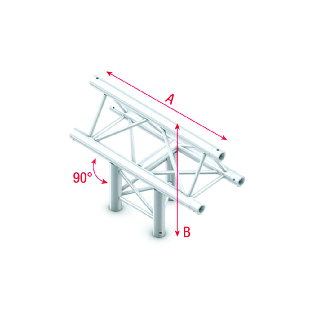 Pro-30 Triangle G Truss - T-Cross vertical - 3-way - apex up - 50 cm