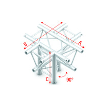 Pro-30 Square G Truss - Cross + Down 5-way - 50 cm
