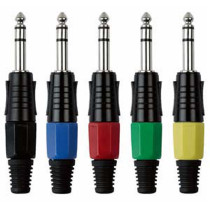 6.3 mm Jack Plug Stereo Black housing