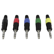 6.3 mm Jack Plug Stereo Black housing