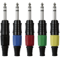 6.3 mm Jack Plug Stereo Black housing