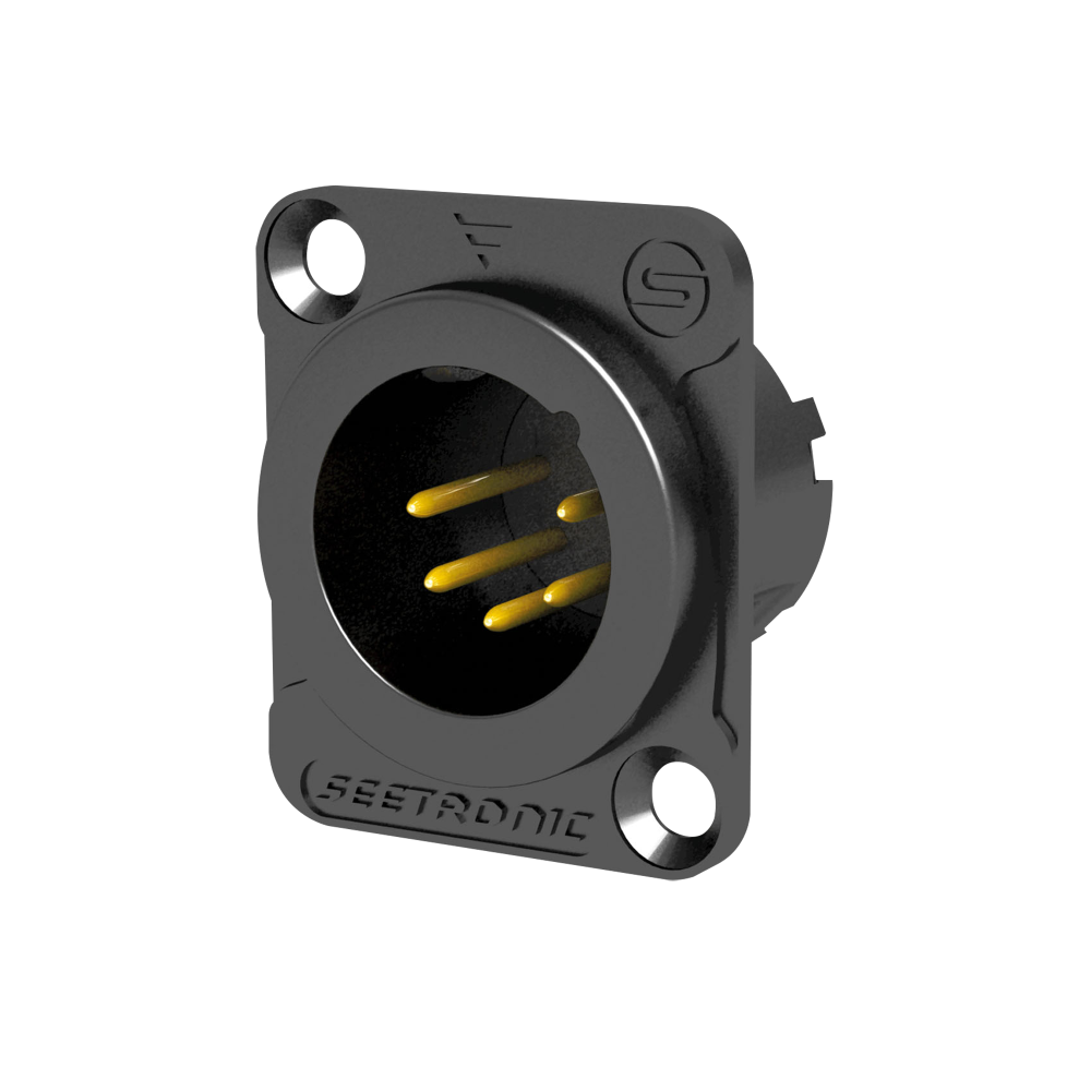 XLR 5P Chassis - male