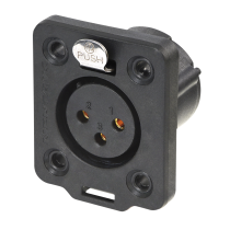 XLR 3P Chassis - female TOP