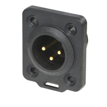 XLR 3P Chassis male TOP