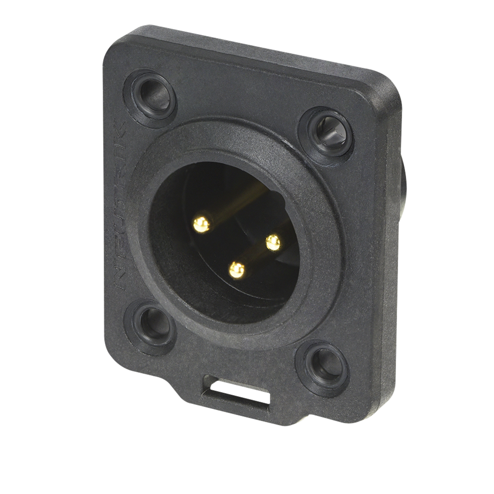 XLR 3P Chassis male TOP