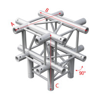 Pro-30 Square P Truss - Cross up/down 6-way - 50 cm