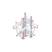 Pro-30 Triangle P Truss - Corner up/down - left - 74 cm
