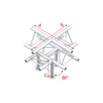 Pro-30 Triangle P Truss - Cross + down 5-way - apex up - 71cm