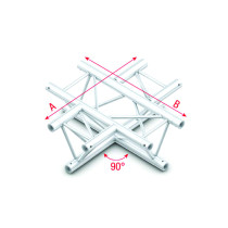 Pro-30 Triangle P Truss - Cross 4-way - 50 cm