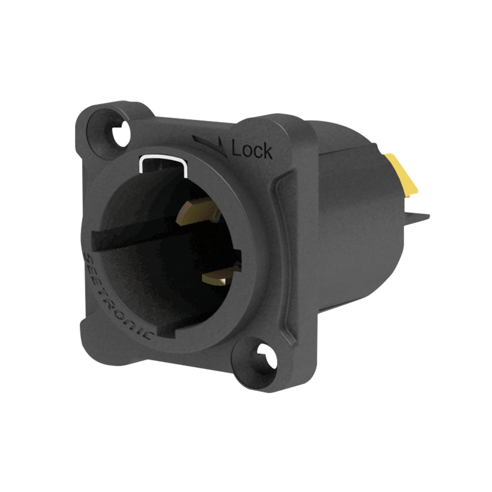 Power Pro True Inlet Chassis Connector - Male - D- Size