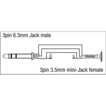 XGA13 - Jack/M stereo to mini-jack/F