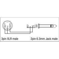 XGA27 - XLR/M 3P to Jack/M mono