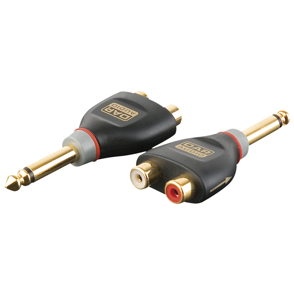 XGA41 - Jack/M mono to 2 x RCA/F - incl. 2 x 10 kilo-Ohm resistors