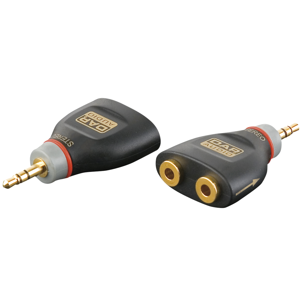 XGA44 - mini-jack/M stereo to 2 x mini-jack/F - incl. 4 x 10 kOhm resistors