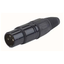 XLR 3P Connector - male - black housing