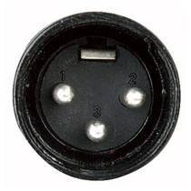 XLR 3P Connector - male - black housing