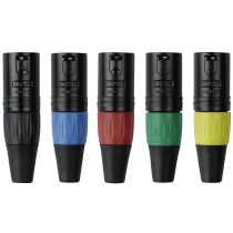 XLR 3P Connector - male - black housing