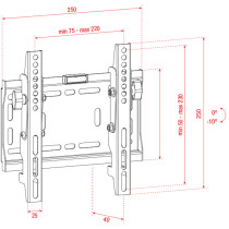 PLB2342 Supporto da parete per TV