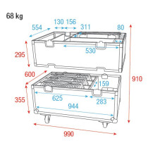 Flight case per 3x Raccoon S420/4 e W40/4