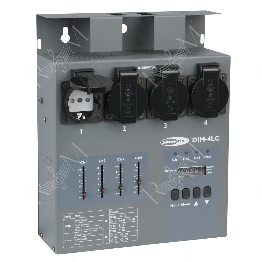 DIM-4LC 4 canali - 3 A per canale - pacco dimmer con controllo locale