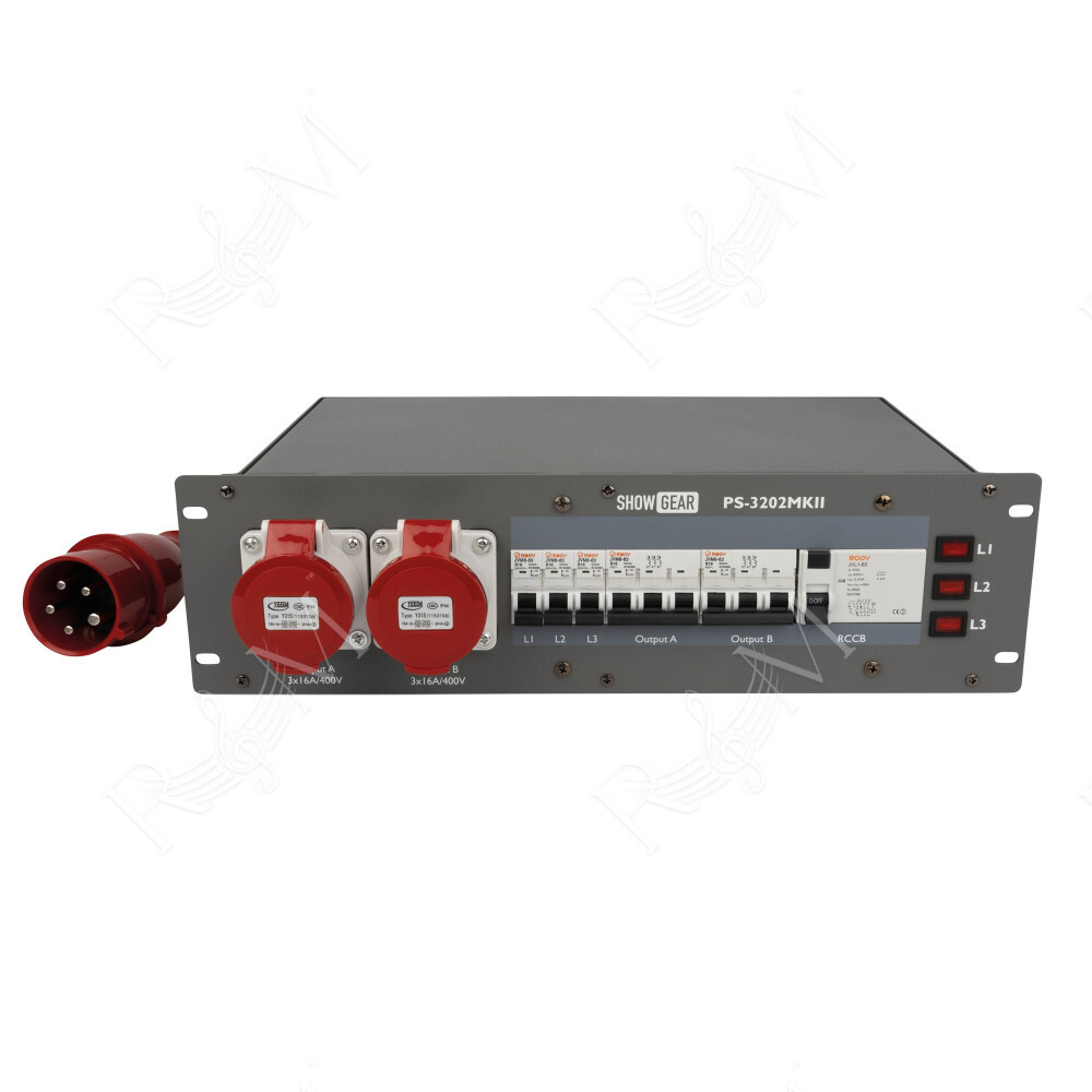 PS-3202 MKII CEE 32 A Ingresso CEE 32A - 2 uscite CEE 16A + 6 prese schuko