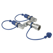 CO₂ 3/8 Q-Lock 2-way Combiner Sistema chiuso