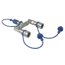 CO₂ 3/8 Q-Lock 2-way Splitter Sistema chiuso