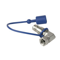 CO₂ 90° 3/8 to Q-lock Adapter male Sistema chiuso