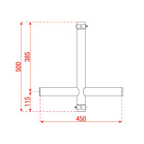 T-Downrigger Alluminio - GT/GQ