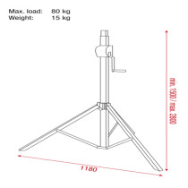 Basic 2800 Wind up stand 80kg