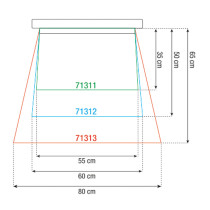 Separate Sleeve for Rain Cover Ø 60 cm Lunghezza: 65 cm