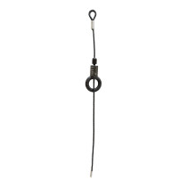 Black wire rope 6 mm - BGV-C1 Carico di lavoro sicuro: 135 kg - con Cable Glider e cavo da 6 m