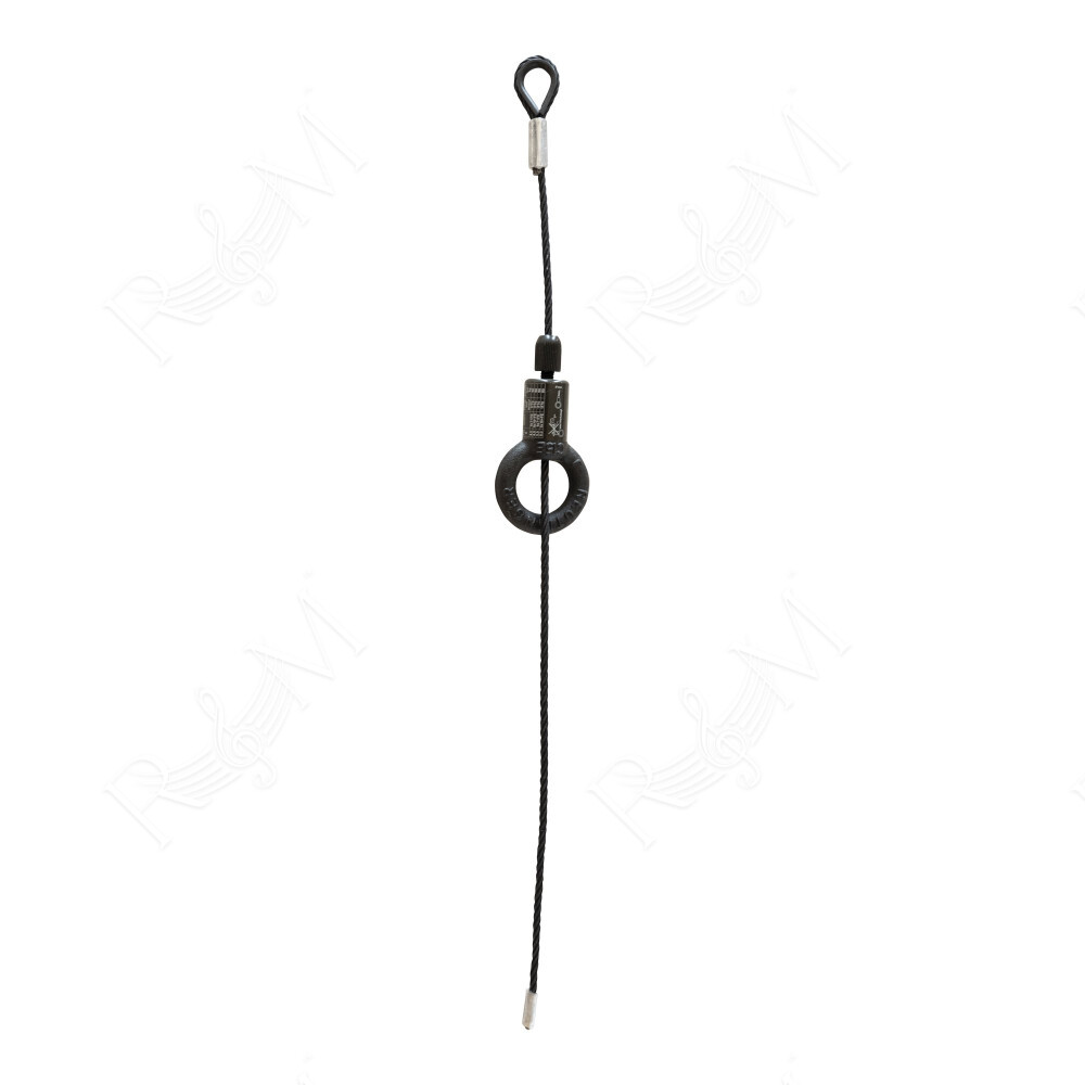 Black wire rope 6 mm - BGV-C1 Carico di lavoro sicuro: 135 kg - con Cable Glider e cavo da 6 m