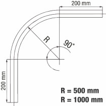 Eurotrack - Corner 90° - Black R=500mm