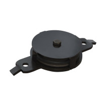Eurotrack - Return Pulley, Black 85 mm - nero